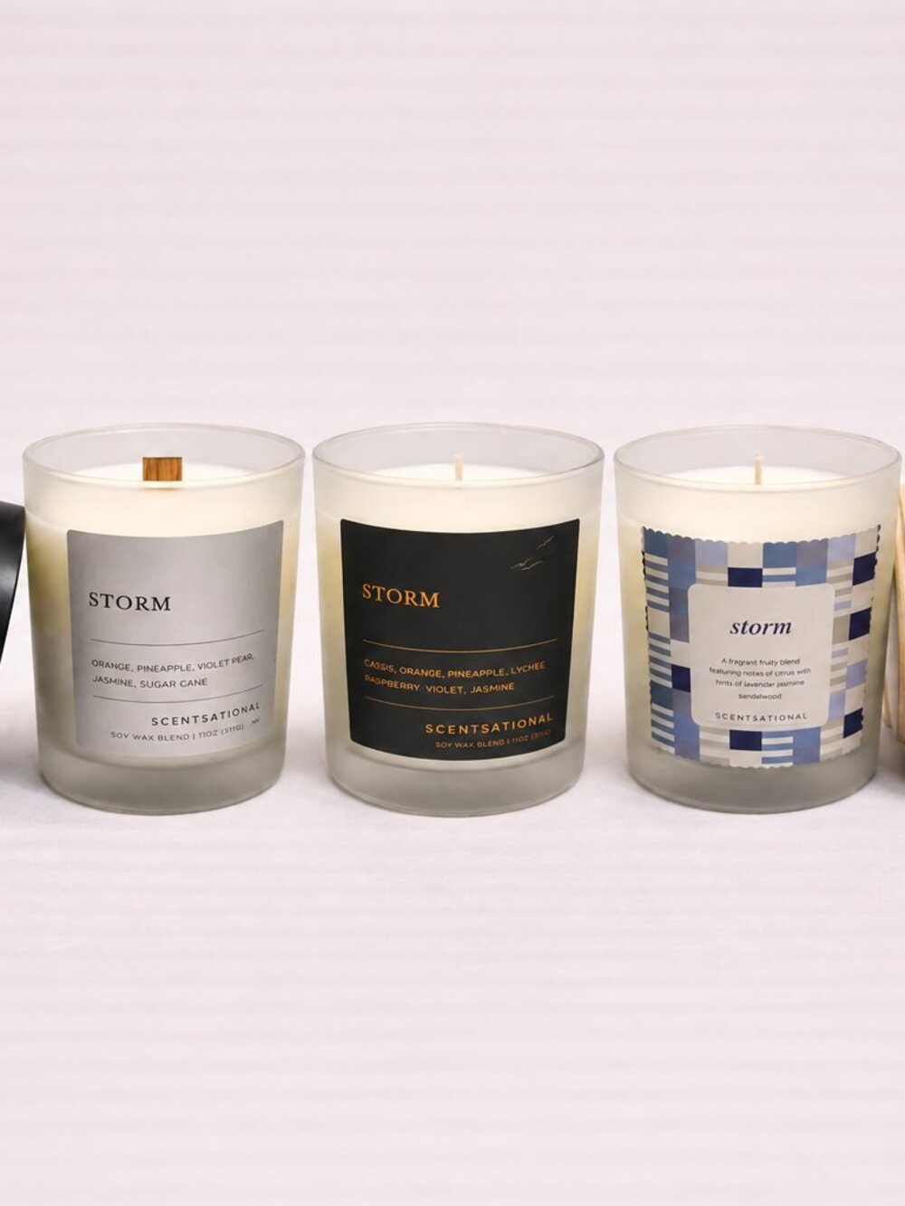 Scentsational Storm Candle Collection 11oz Each – 3 Piece Candle Set